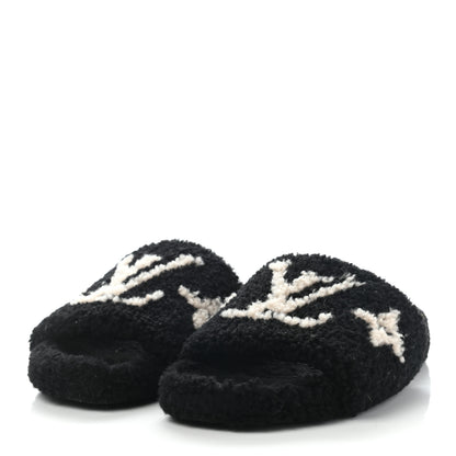 Louis Vuitton Shearling Paseo Flat Comfort Mule 41 Black 3 of 10