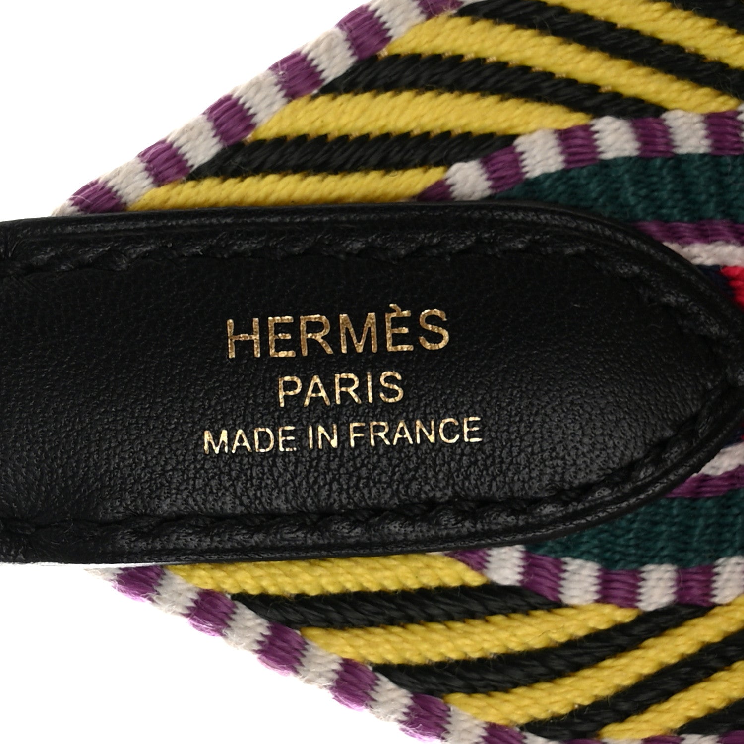 Hermes Toile Swift 50mm Sangle Cavale Shoulder Strap Multicolor Black 4 of 4