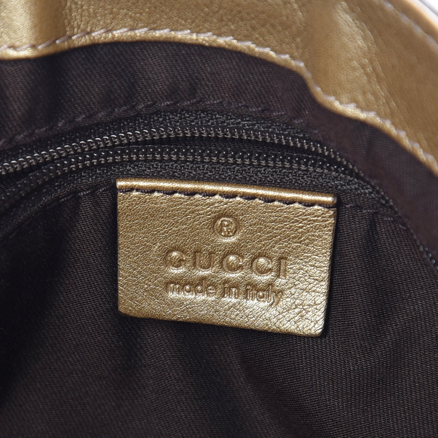 Crystal Monogram Large D Gold Hobo Gold