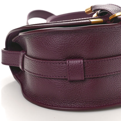 Chloe Grained Calfskin Small Marcie Saddle Bag Dimness Purple 9 of 10