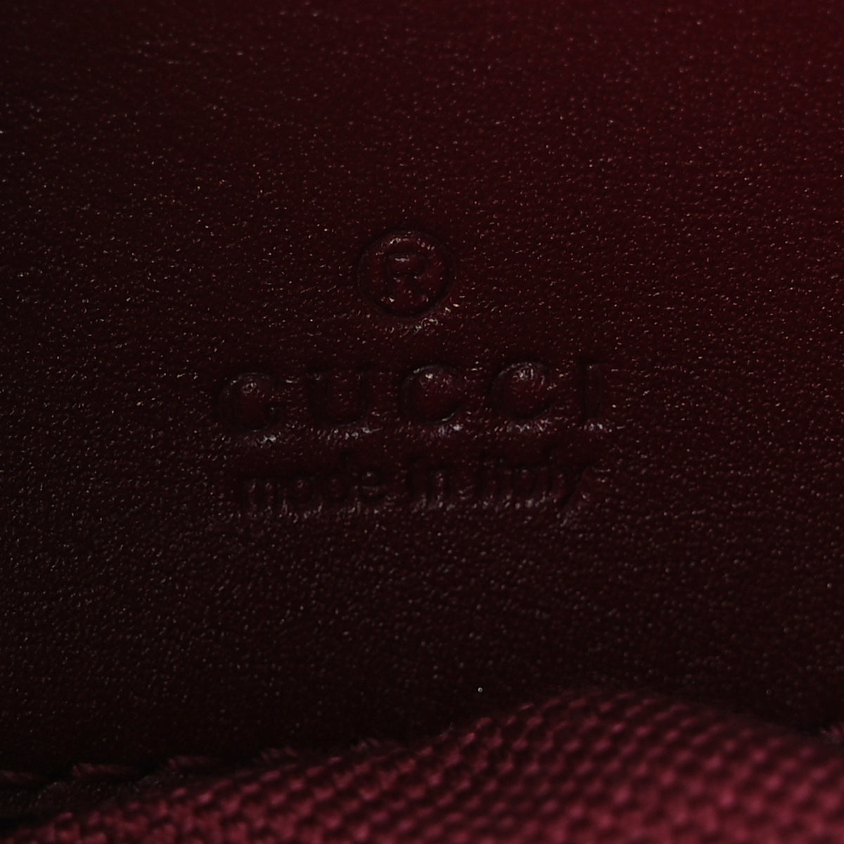 Gucci Lambskin Embossed Mini GG Half Moon Shoulder Bag Rosso Ancora 6 of 9