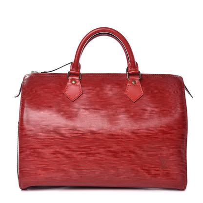 Louis Vuitton Epi Speedy 30 Castillan Red 1 of 7
