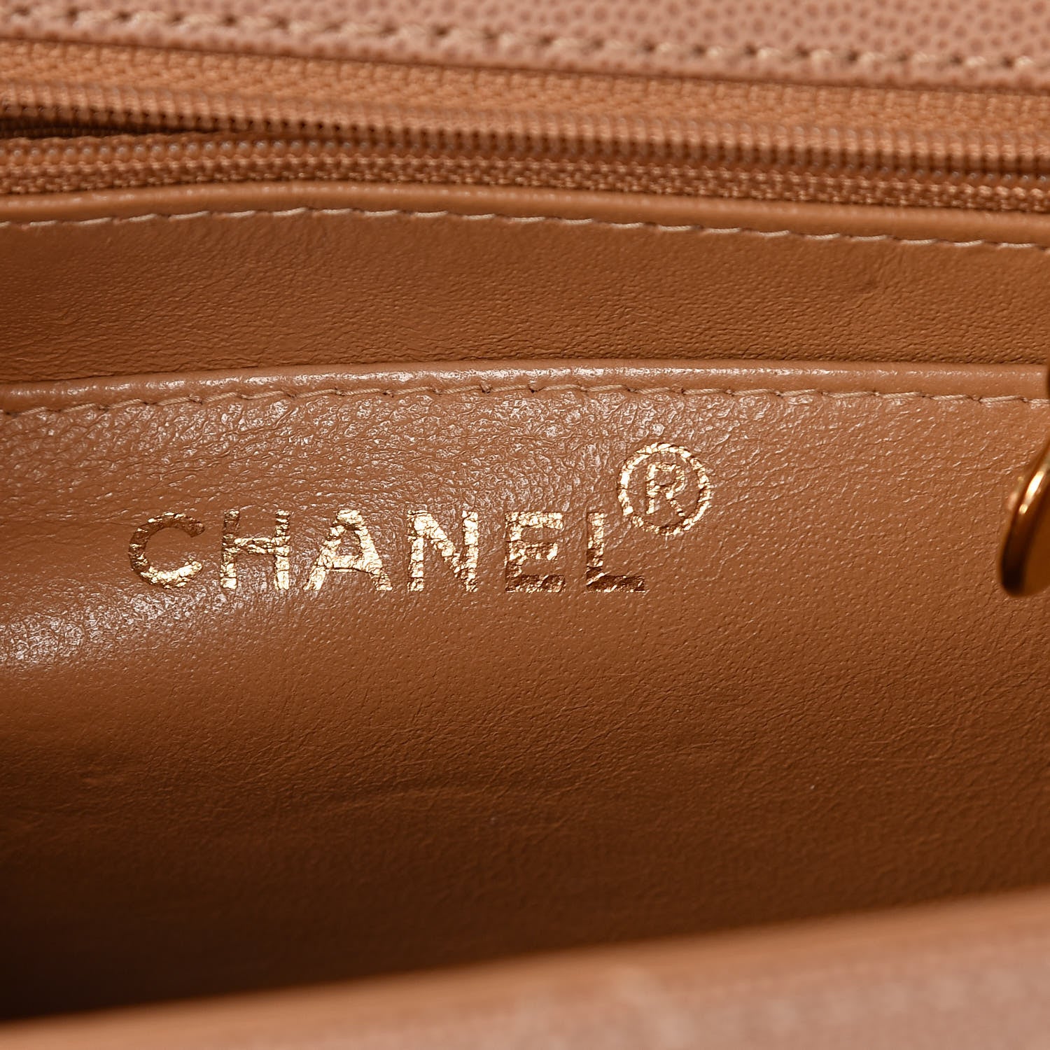 Chanel Caviar Stitch Small Single Flap Beige 6 of 16