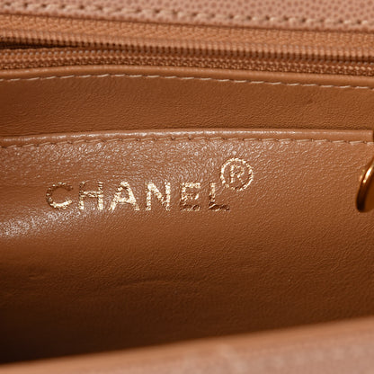 Chanel Caviar Stitch Small Single Flap Beige 6 of 16
