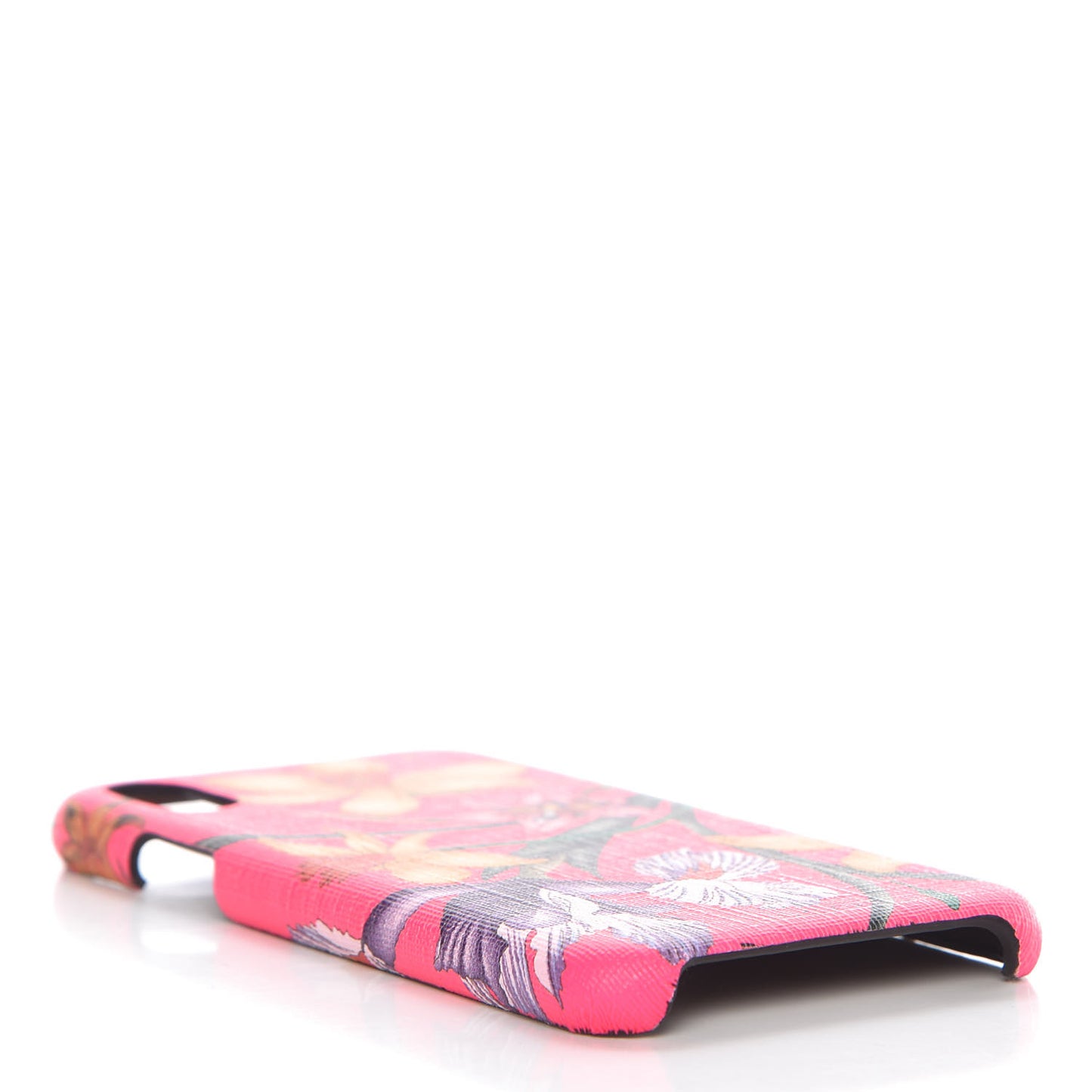 Supreme Floral Print iPhone X Case Fluorescent Fuchsia