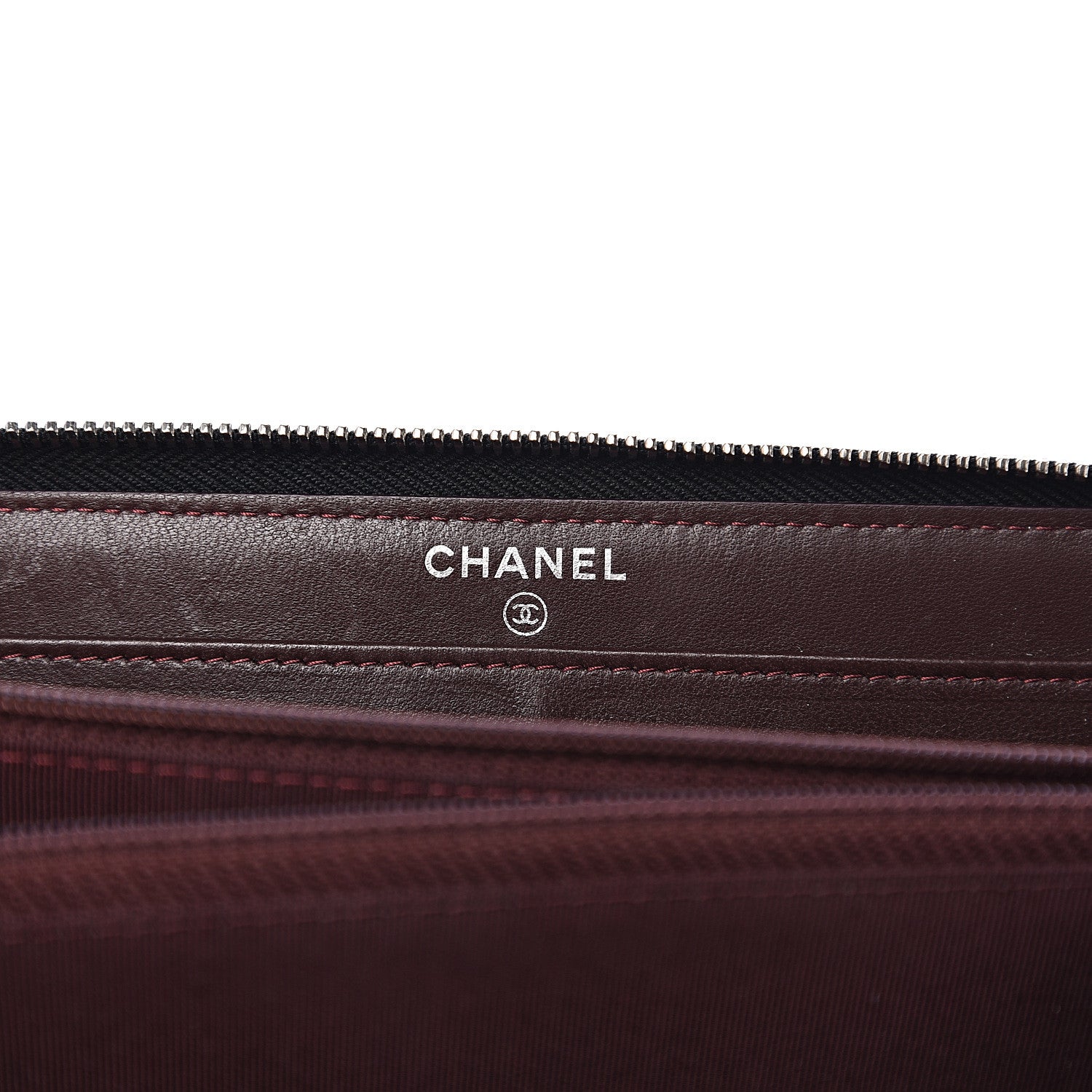 Chanel Lambskin Quilted Large Gusset Zip Around Wallet Black 5 of 7