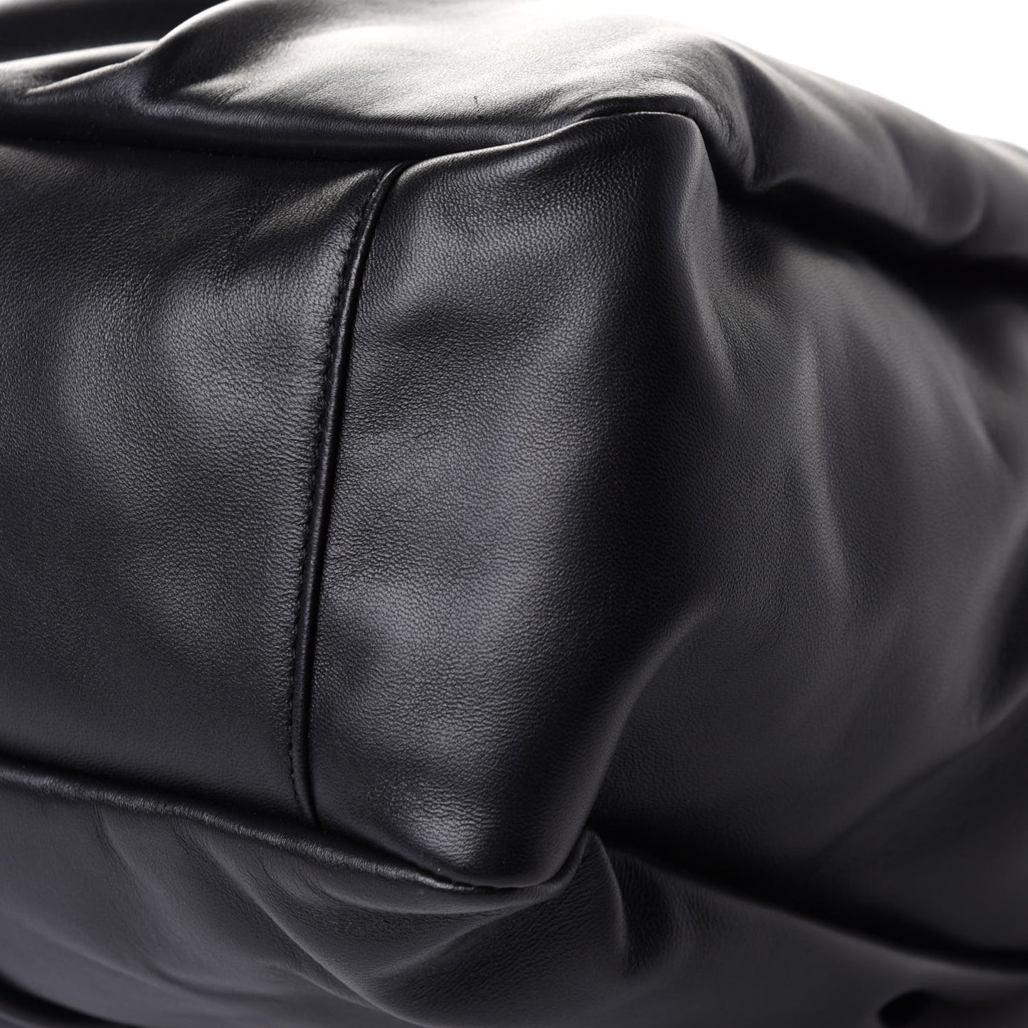 Lambskin Wave Frame Clutch Black