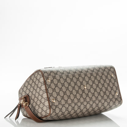 Gucci GG Supreme Monogram Blind for Love Embroidered Medium Boston Beige Tuscany 4 of 7