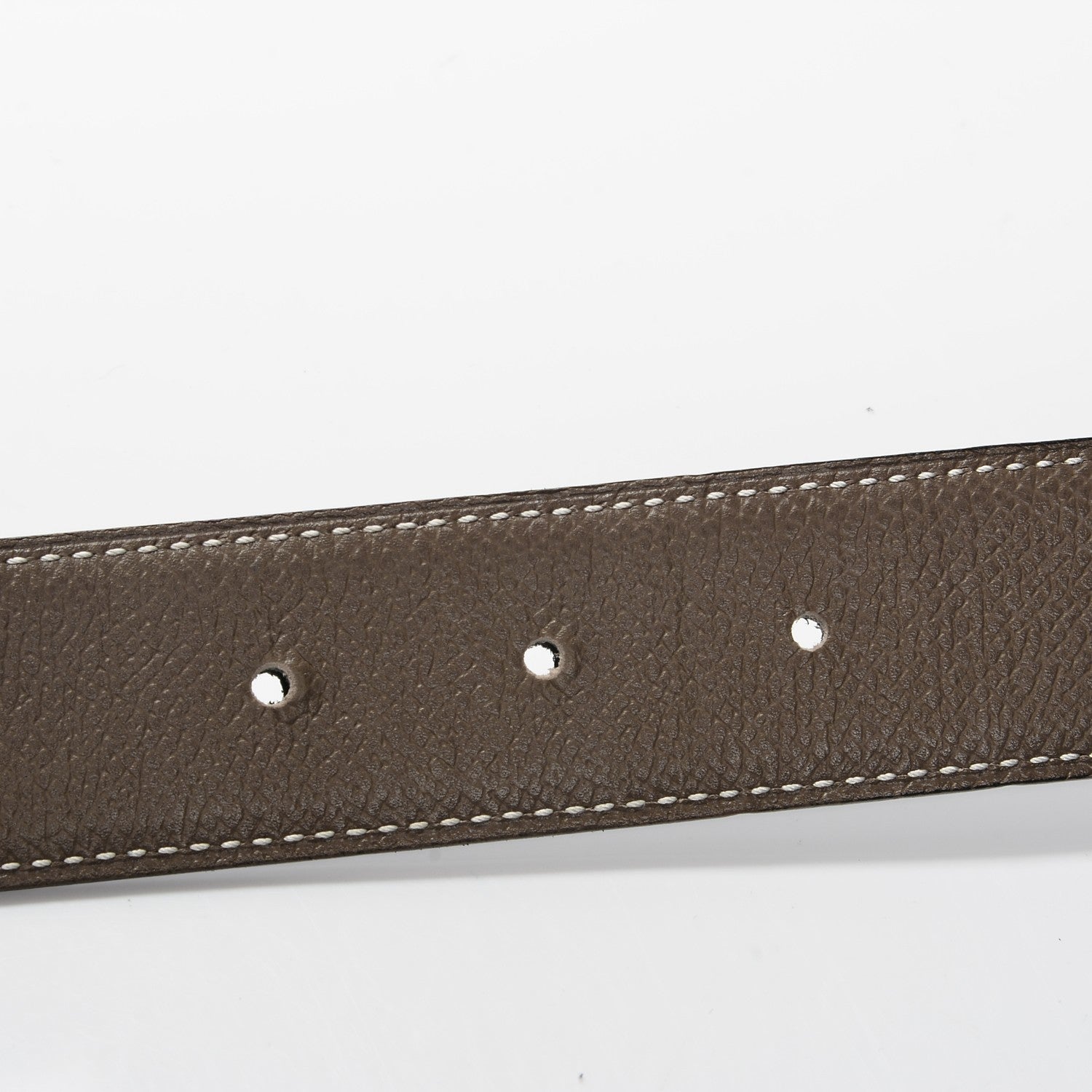Hermes Swift Epsom 32mm Belt Strap 85 Black Etoupe 4 of 5