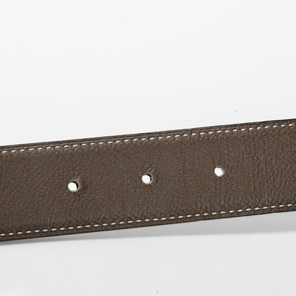 Hermes Swift Epsom 32mm Belt Strap 85 Black Etoupe 4 of 5