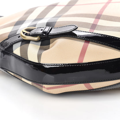 Burberry Supernova Check Buckle Hobo Black 9 of 10