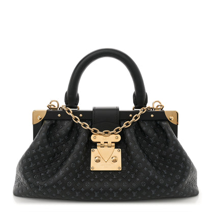 Louis Vuitton Calfskin Nanogram Embossed Clutch Black 1 of 10
