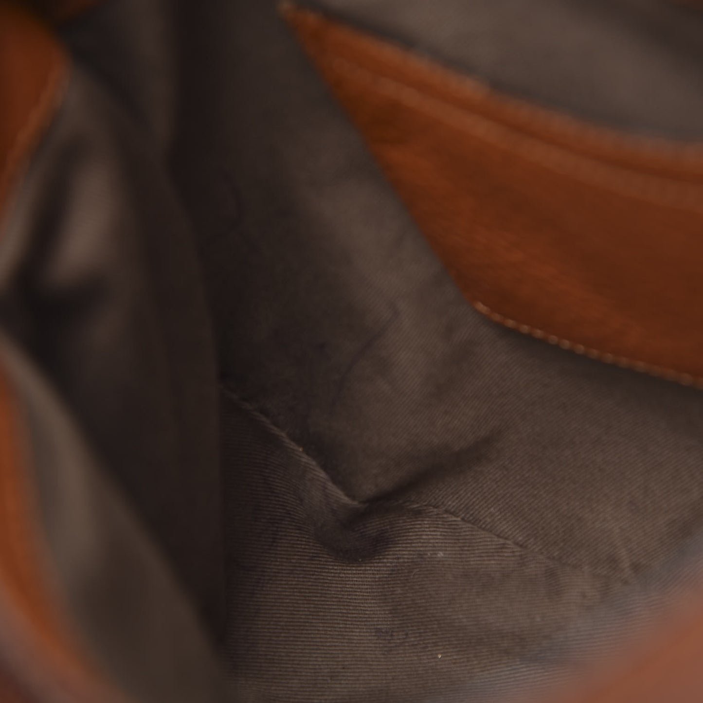 Grained Calfskin Medium Marcie Saddle Bag Tan