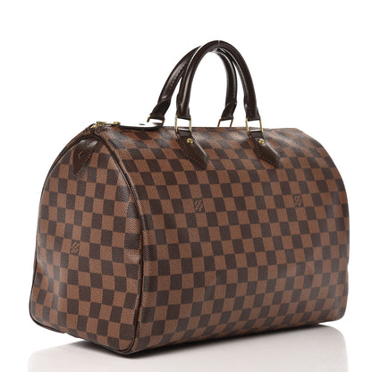 Louis Vuitton Damier Ebene Speedy 35 3 of 9