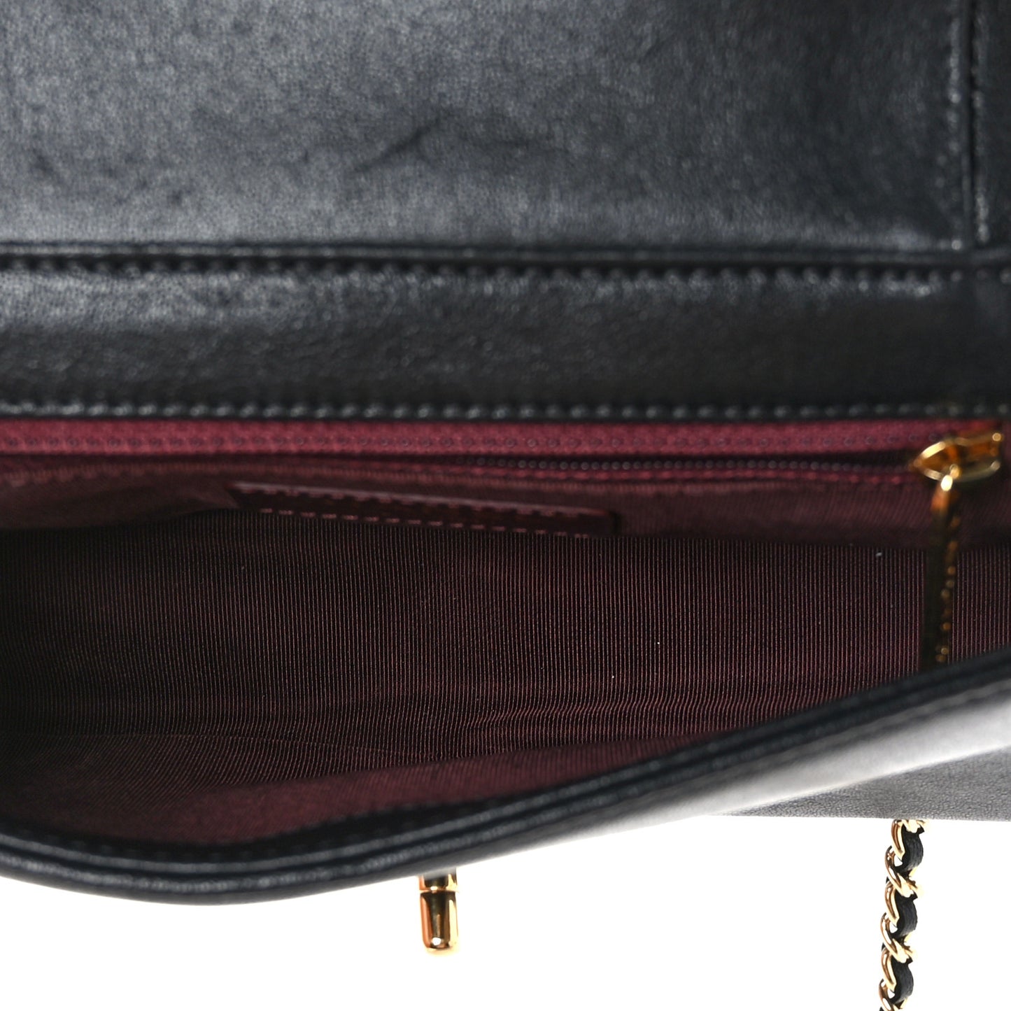 Sheepskin Quilted Small Vintage Mademoiselle Flap Black