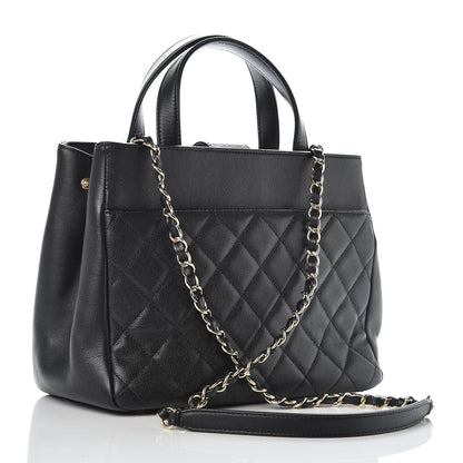 Chanel Caviar Quilted Small Business Affinity Shopping Bag Black 3 of 10