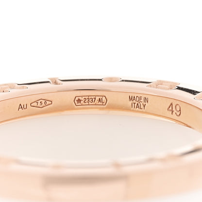 Bulgari 18K Rose Gold White Ceramic B.Zero1 Two-Band Ring  49 4.75 4 of 5