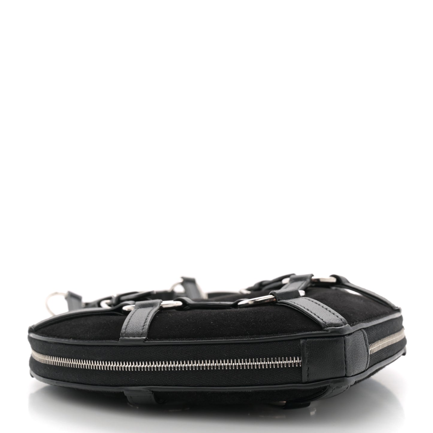 Suede Goatskin Harness Le Coeur Bag Black