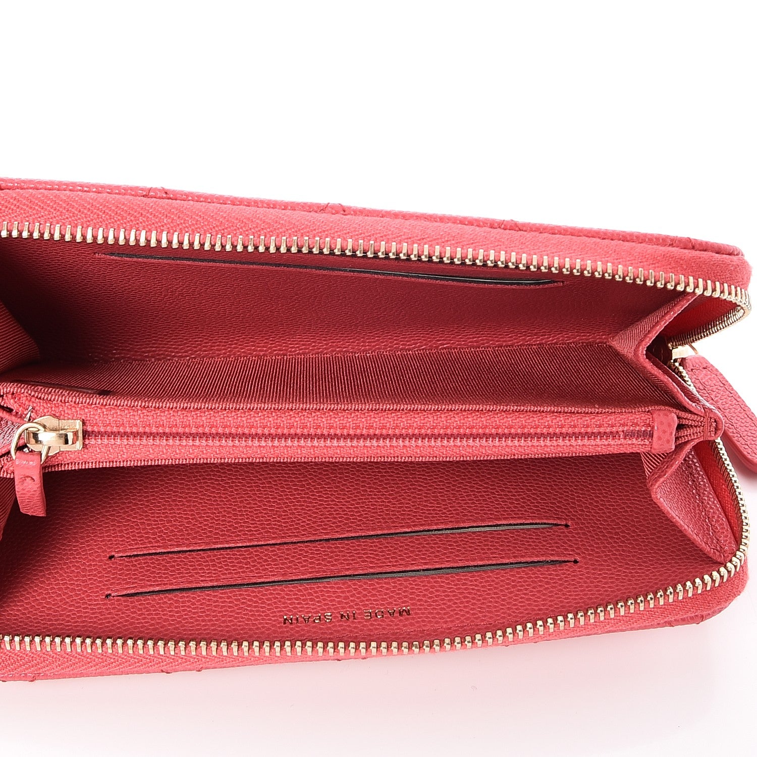 Chanel Caviar Quilted Small Zip Around Wallet Pink 8 of 9