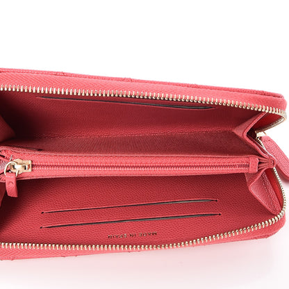 Chanel Caviar Quilted Small Zip Around Wallet Pink 8 of 9