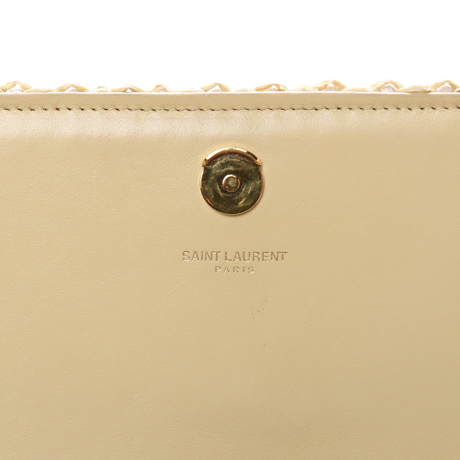Saint Laurent Raffia Medium Monogram Kate Satchel Naturale 7 of 15