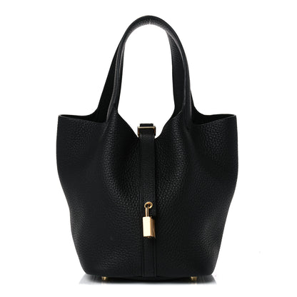 Hermes Taurillon Clemence Picotin Lock 18 PM Black 1 of 9