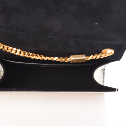 Saint Laurent Textured Metallic Calfskin Small Monogram Kate Satchel Gold 5 of 9
