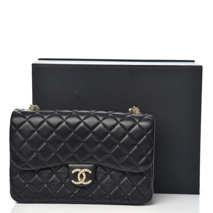Chanel Lambskin Medium Westminster Pearl Flap Black 10 of 10