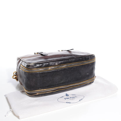 Prada Glace Calf Zippers Bauletto Ardesia Talco 7 of 13
