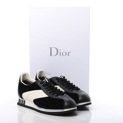 Christian Dior Velvet Mix Diorun Sneakers 36 Black Off White 11 of 11