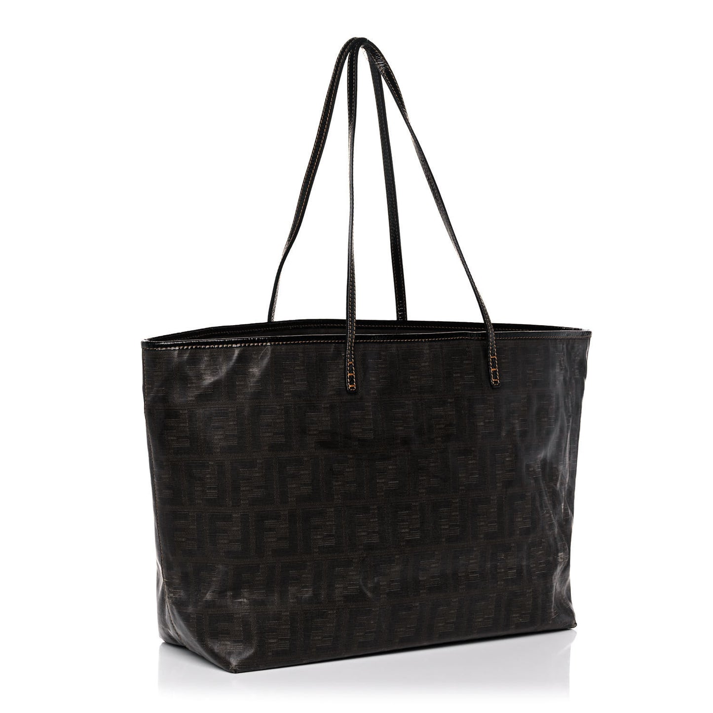 Zucca Spalmati Matrioska Roll Tote Tobacco Black