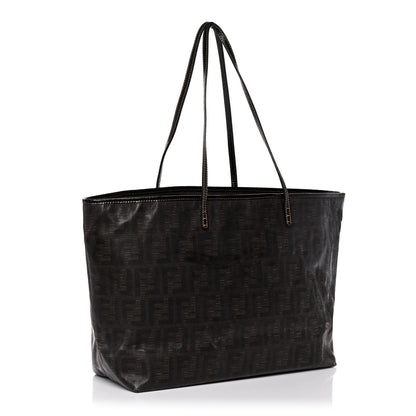Fendi Zucca Spalmati Matrioska Roll Tote Tobacco Black 3 of 20