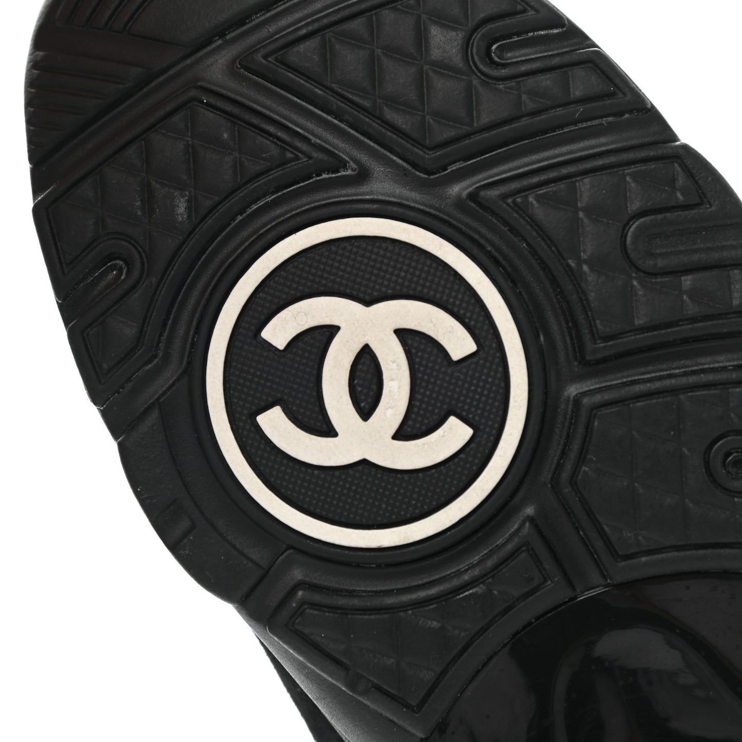 Nylon Calfskin Suede CC Sneakers 40 Black