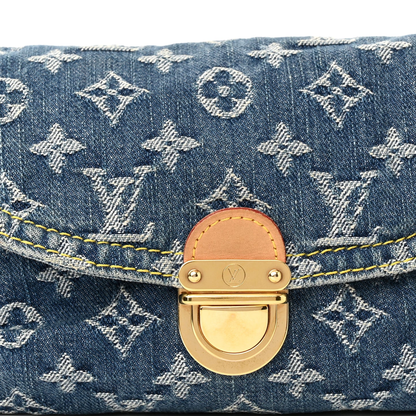 Monogram Denim Mini Pleaty Blue