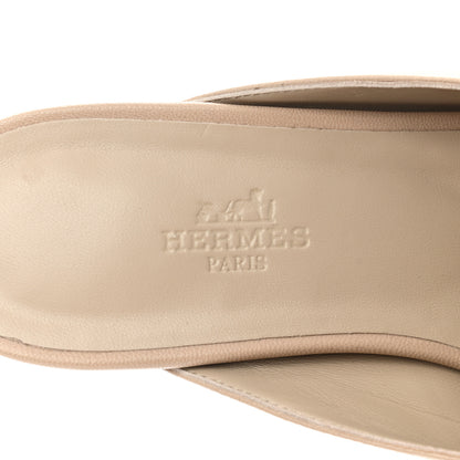 Hermes Goatskin Oz Mules 37 Blanc Gomme 6 of 8