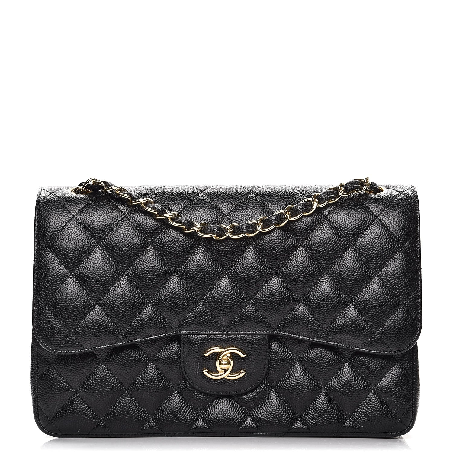 Chanel Caviar Quilted Jumbo Double Flap Black 1 of 9