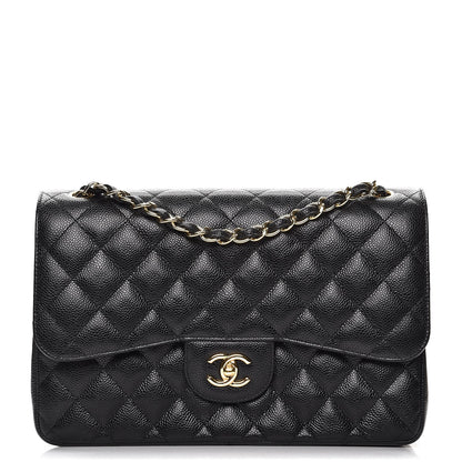 Chanel Caviar Quilted Jumbo Double Flap Black 1 of 9