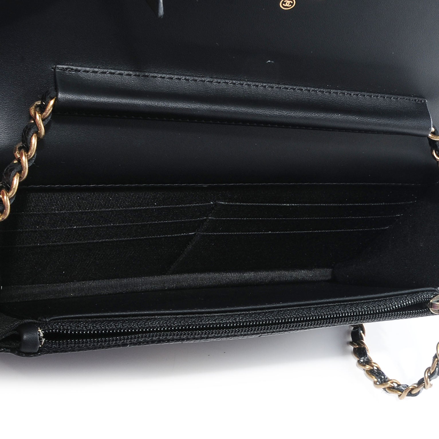 Chanel Caviar Quilted Boy Wallet On Chain WOC Black 6 of 9