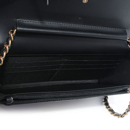 Chanel Caviar Quilted Boy Wallet On Chain WOC Black 6 of 9