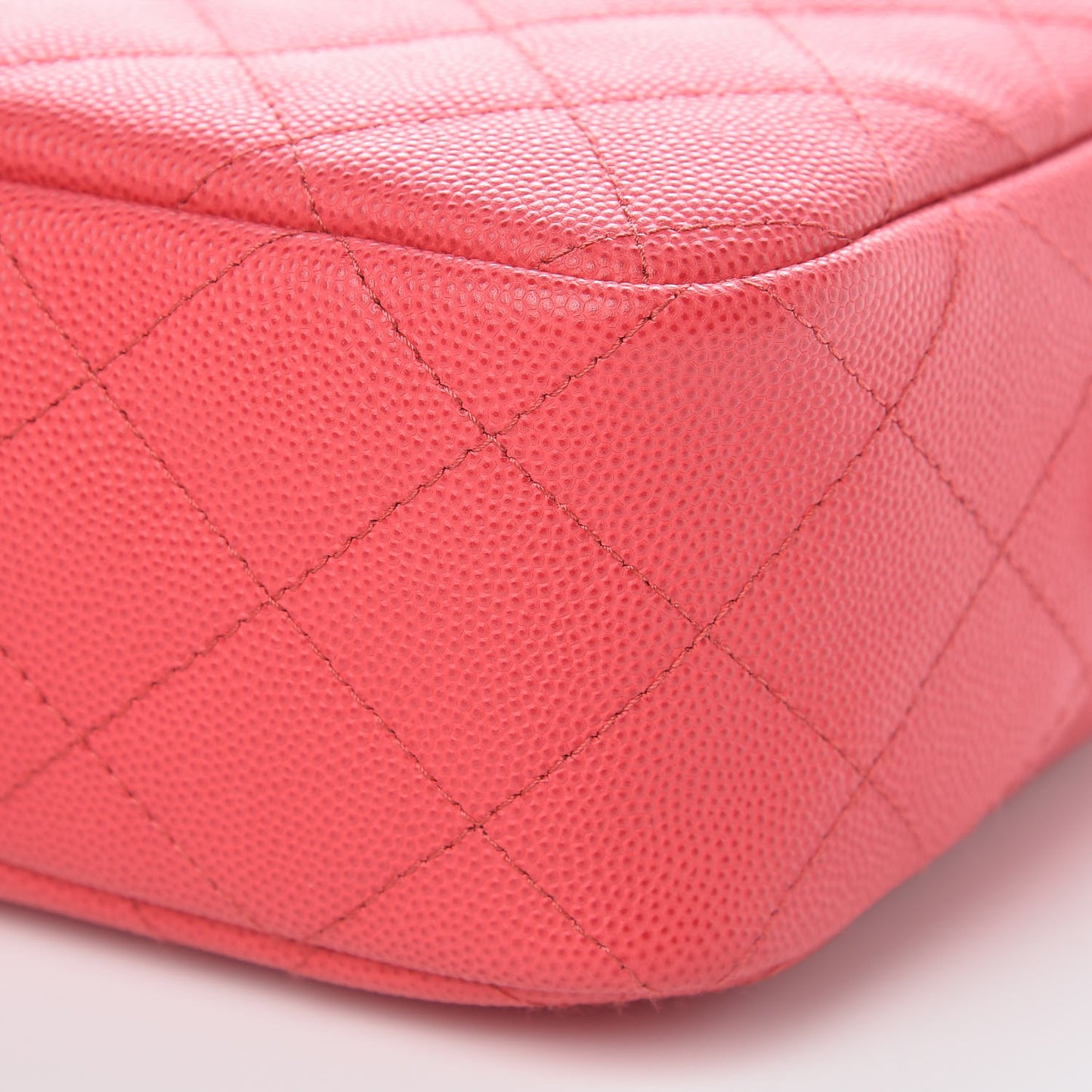 Caviar Quilted Camera Case Dark Pink