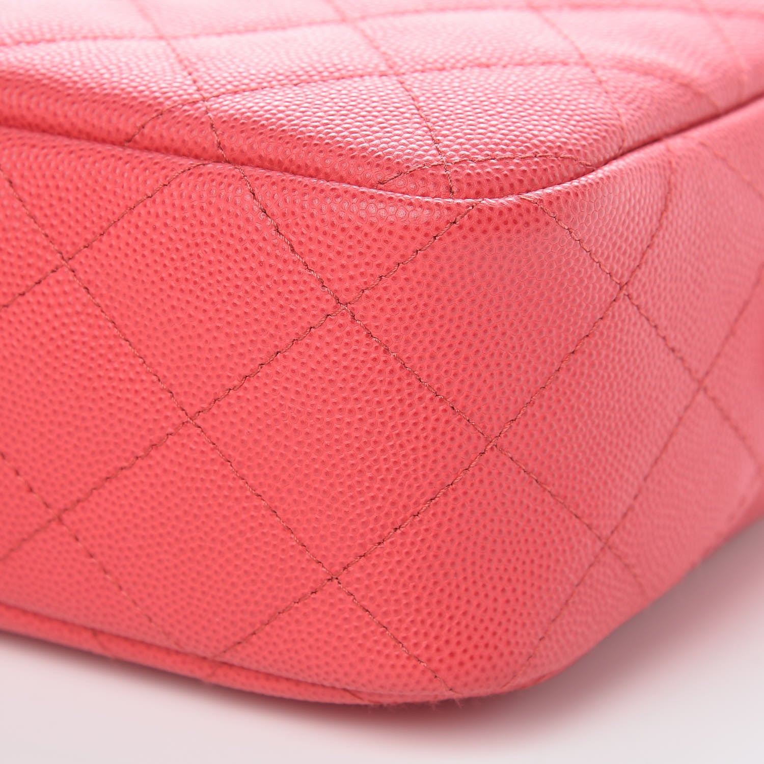 Chanel Caviar Quilted Camera Case Dark Pink 10 of 11