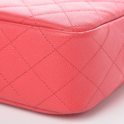 Chanel Caviar Quilted Camera Case Dark Pink 10 of 11