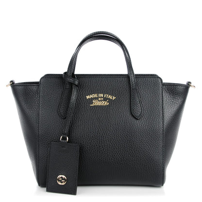 Gucci Dollar Calfskin Mini Swing Top Handle Bag Black 1 of 6