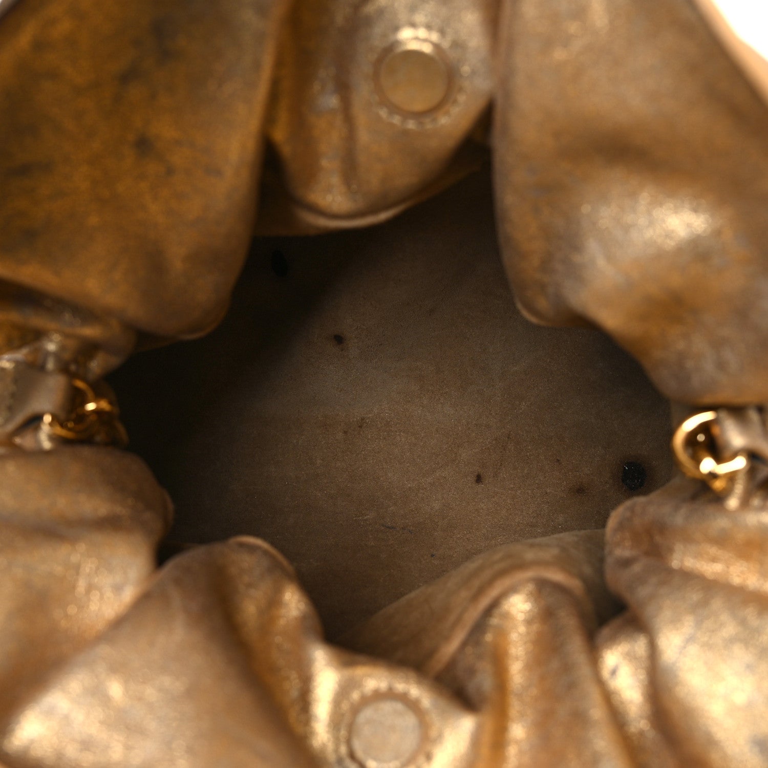 Loewe Metallic Lambskin Medium Chain Flamenco Knot Clutch Gold 5 of 11