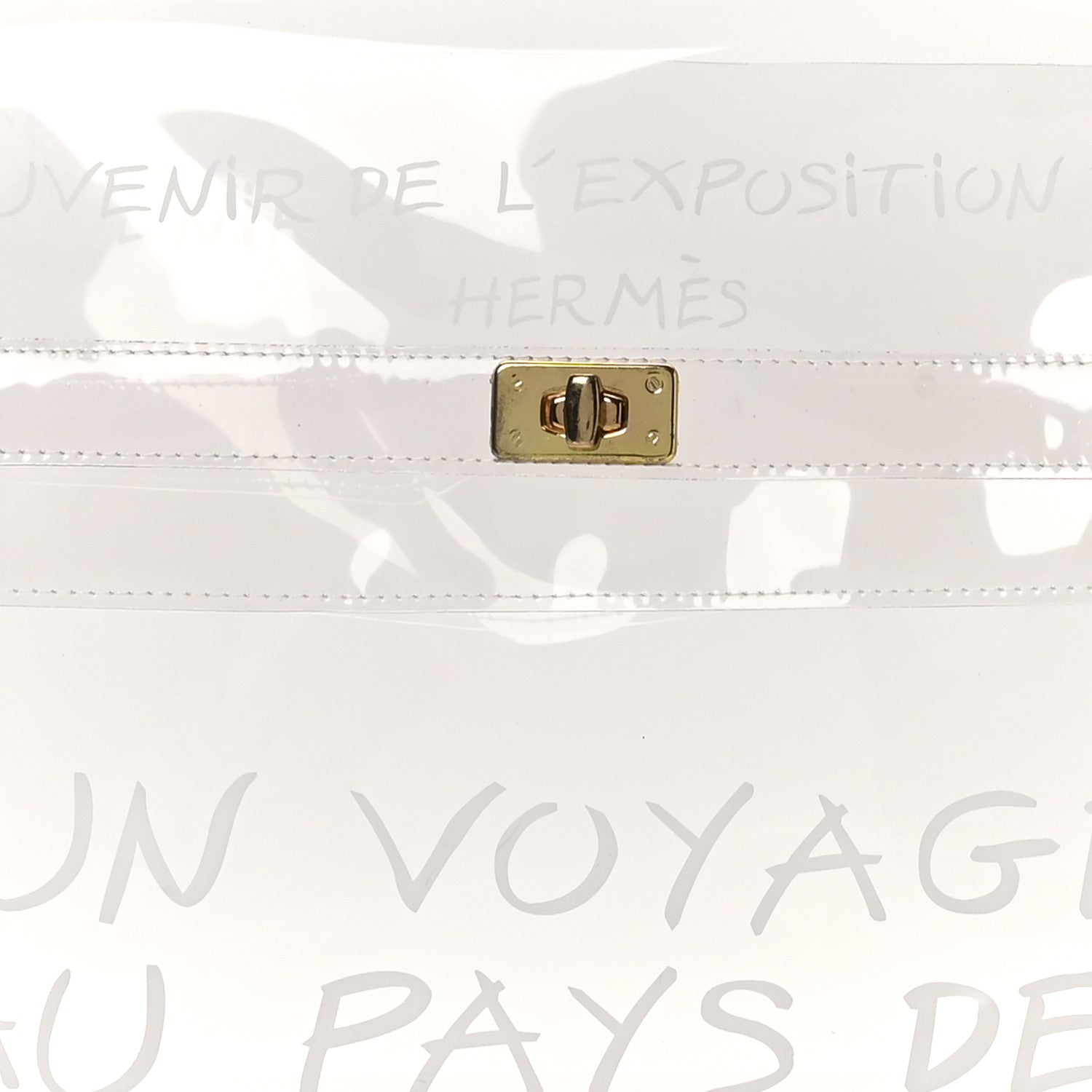 Hermes Vinyl Souvenir De L'Exposition Kelly Transparent 6 of 9