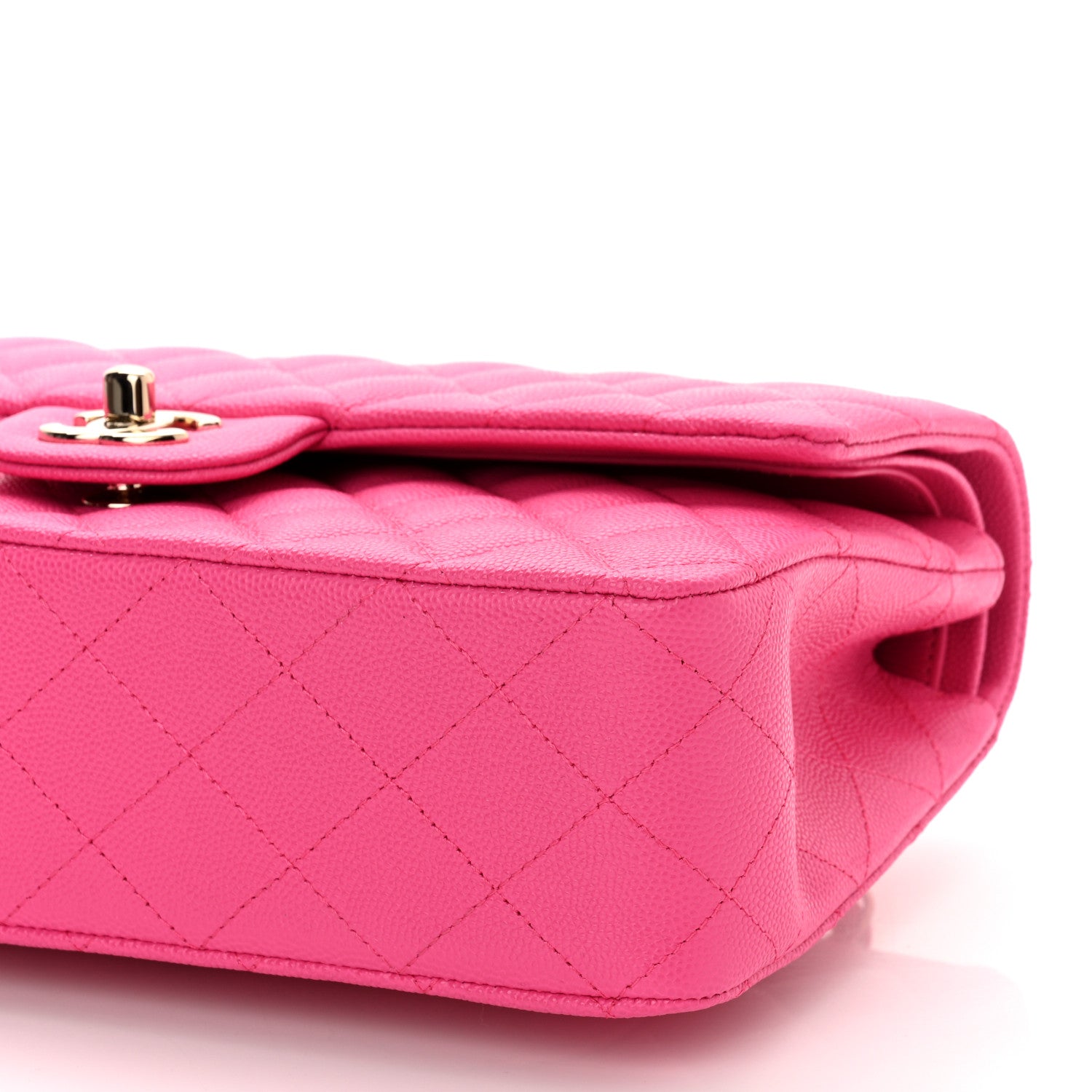 Chanel Caviar Quilted Medium Double Flap Rose 10 of 11