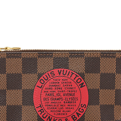 Louis Vuitton Damier Ebene Complice Trunks and Bags Mini Pochette Accessories Red 8 of 11