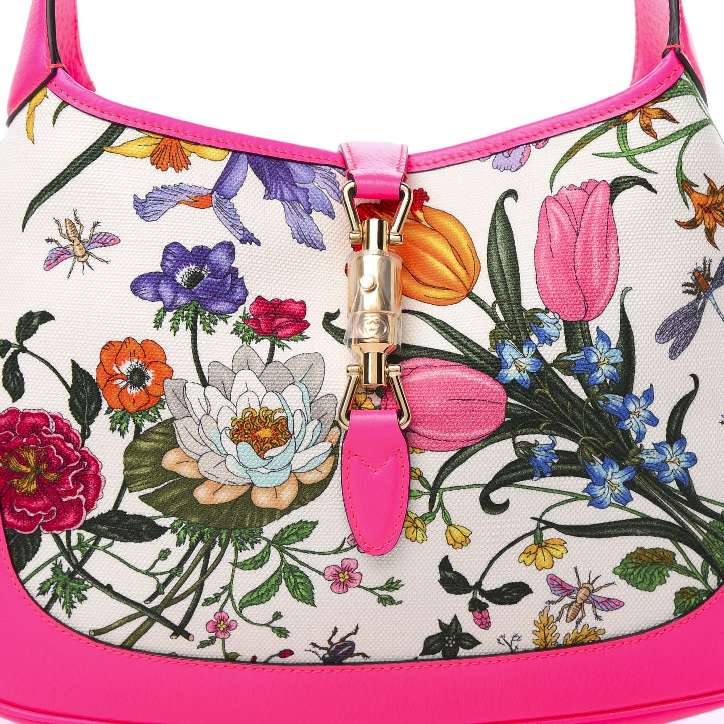 Canvas Flora Medium Jackie Hobo Fuchsia