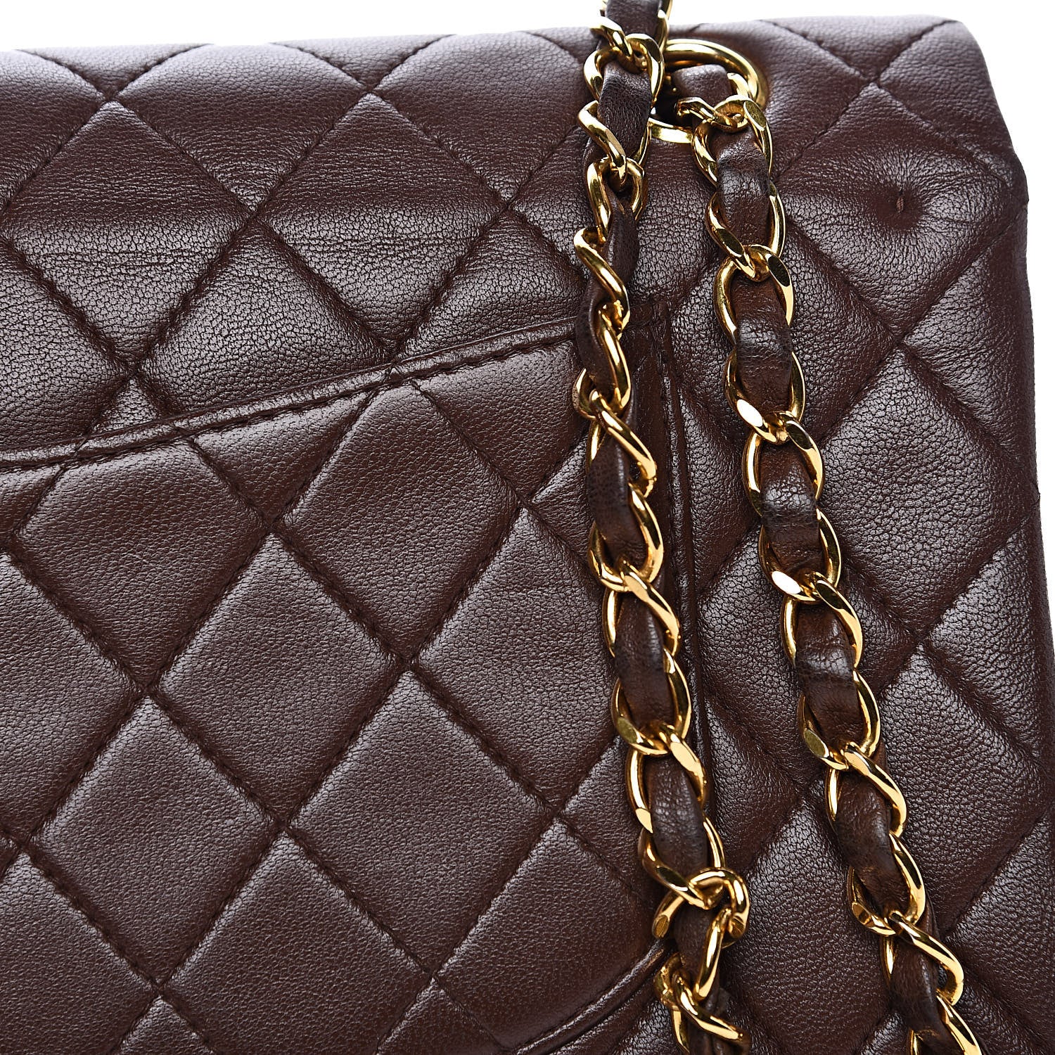 Chanel Lambskin Quilted Medium Double Flap Brown 19 of 19