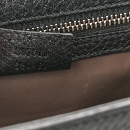 Gucci Calfskin Studded Medium Miss Bamboo Shoulder Bag Black 6 of 9